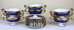 VTG Czech Bohemia China 24K Gold Detail 8 Tea Cups & Saucers Victoria Empire