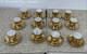 Vtg Neiman Marcus Gold Gilded Porcelain Espresso Demitasse Cups Saucers 12 Sets