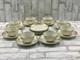 Vtg. Theodore Haviland Limoges Tea Cups & Saucers 19pc Set White & Gold France