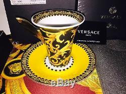 Versace Barocco Cup Saucer Set Rosenthal Authentic New In Box $300 Sale