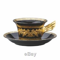 Versace By Rosenthal, Germany 25 Years Gold Baroque Tea Cup, Saucer, Dessert