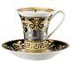 Versace Prestige Gala Cup Saucer Set Medusa Gold Greek Key Rosenthal Retal $320