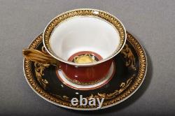 Versace Rosenthal Medusa Cup & Saucer red gold teacup