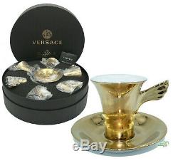 Versace Vanity, La Doree Espresso /Mokka Tassen Set 6/ espresso cup by Rosenthal