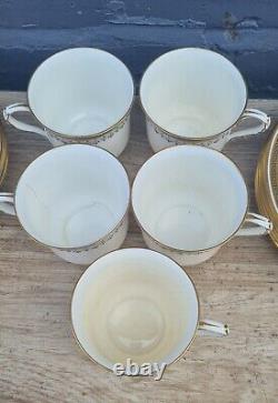 Very RARE Art Deco Shelley China Vincent Shape Pattern 11133 17 PIECES Gold