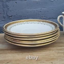 Very RARE Art Deco Shelley China Vincent Shape Pattern 11133 17 PIECES Gold