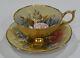 Very Rare Aynsley Signed Bailey All Gold Rose & Poppy Cup & Saucer Athens Shape