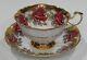 Very Rare Paragon Johnson Red Rose Garland Cup & Saucer Heavy Gold Gilding