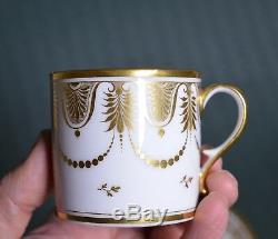 Very Rare Pouyat & Russinger Antique Empire Dore Cup & Saucer ca 1798 Neoclassic