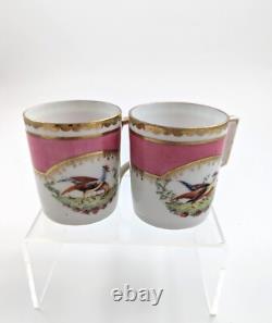 Victoria Austria porcelain 12-piece coffee set for 6, Chelsea style, pink & gold