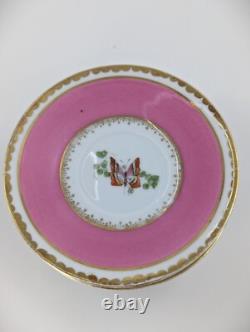 Victoria Austria porcelain 12-piece coffee set for 6, Chelsea style, pink & gold