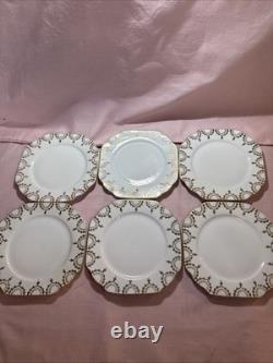 Victoria Czechoslovakia Gold 19pc Tea Set Cups Saucers Sugar Bowl Jug