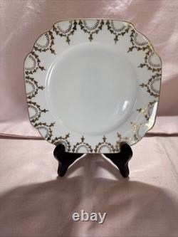 Victoria Czechoslovakia Gold 19pc Tea Set Cups Saucers Sugar Bowl Jug