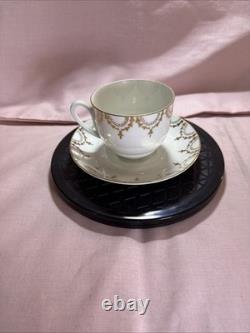 Victoria Czechoslovakia Gold 19pc Tea Set Cups Saucers Sugar Bowl Jug