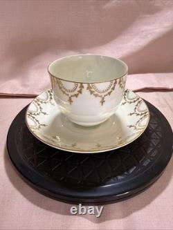 Victoria Czechoslovakia Gold 19pc Tea Set Cups Saucers Sugar Bowl Jug