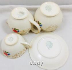 Villeroy & Boch Mettlach 7012 vintage garden flowers gold cream tea service 10