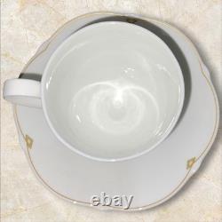 Villeroy Boch Paloma Picasso Montserrat 6x Coffee Cups & Saucers Green Gold Trim
