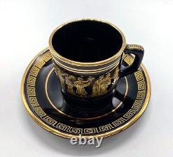 Vintage 17-piece Greek Espresso/Demitasse Cup & Saucer Set Made with 24K Gold