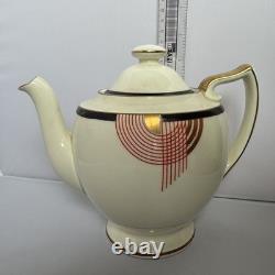 Vintage 1930s Royal Doulton Tango Art Deco Ceramic Tea Service 28 Piece Set