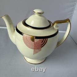 Vintage 1930s Royal Doulton Tango Art Deco Ceramic Tea Service 28 Piece Set