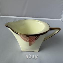 Vintage 1930s Royal Doulton Tango Art Deco Ceramic Tea Service 28 Piece Set
