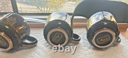 Vintage 1989 Greek Espresso Set Arguros Ceramics 24K Gold Cups Saucers Black