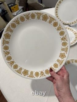 Vintage 42 piece Corelle butterfly gold service For 8 Plates Bowls Cups Saucers