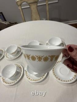 Vintage 42 piece Corelle butterfly gold service For 8 Plates Bowls Cups Saucers