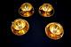 Vintage 9pc Tea Set Gold Arnart 4 Cups & Saucers, Creamer M4010