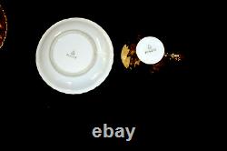Vintage 9pc Tea Set Gold Arnart 4 Cups & Saucers, Creamer M4010
