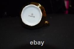 Vintage 9pc Tea Set Gold Arnart 4 Cups & Saucers, Creamer M4010