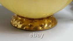 Vintage AYNSLEY England Cup & Saucer SetButterfly Handle on Yellow withGold Trim