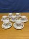 Vintage Andrea By Sadek Spring Night (7 Sets) Cups & Saucers Withgold Trim