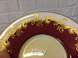 Vintage Antique Aynsley Set of 4 Cups & Saucers with Red & Gold Decoration