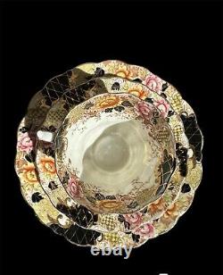 Vintage Antique Rare china Charles Allerton and Son trio -tea cup. Saucer, plate