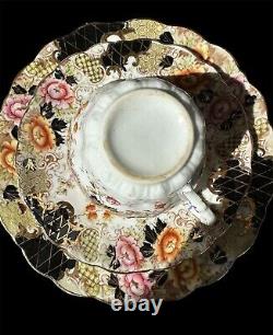 Vintage Antique Rare china Charles Allerton and Son trio -tea cup. Saucer, plate
