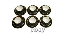 Vintage Apilco France Porcelain Tea Set Dark Green with Gold Trim, Collectable