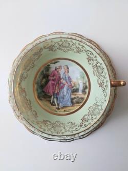 Vintage Ashley Bone China Cup, Saucer & Side Plate 22ct Gold Gilt set of 6