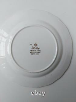 Vintage Ashley Bone China Cup, Saucer & Side Plate 22ct Gold Gilt set of 6