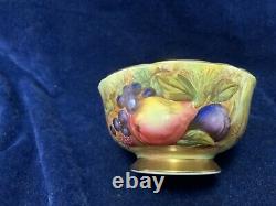 Vintage Aynsley Beautifully Hand Painted Orchard Gold Fruit Sugar Bowl D. Jones