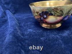 Vintage Aynsley Beautifully Hand Painted Orchard Gold Fruit Sugar Bowl D. Jones