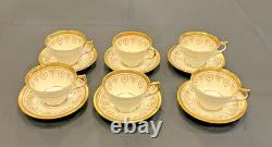 Vintage Aynsley England Gold Dowery Tea/Coffee Cups & Saucers Set of 6