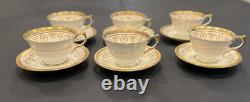 Vintage Aynsley England Gold Dowery Tea/Coffee Cups & Saucers Set of 6