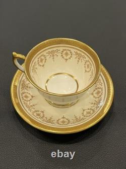 Vintage Aynsley England Gold Dowery Tea/Coffee Cups & Saucers Set of 6