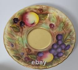 Vintage Aynsley Gold Orchard Fruit Signed Cup and Saucer C746