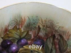 Vintage Aynsley Golden Orchard Turquoise Tea Cup & Saucer Signed D Jones