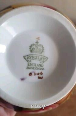 Vintage Aynsley Orchard Gold cup and saucer signed N. Brunt