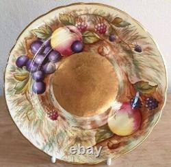 Vintage Aynsley Orchard Gold cup and saucer signed N. Brunt