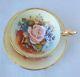 Vintage Aynsley Signed Bailey Cabbage Rose Cup & Saucer Bone China Look! 1 Of 4