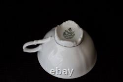 Vintage Bareuther Waldsassen Germany Bavaria blue gold 6 coffee cups & saucers